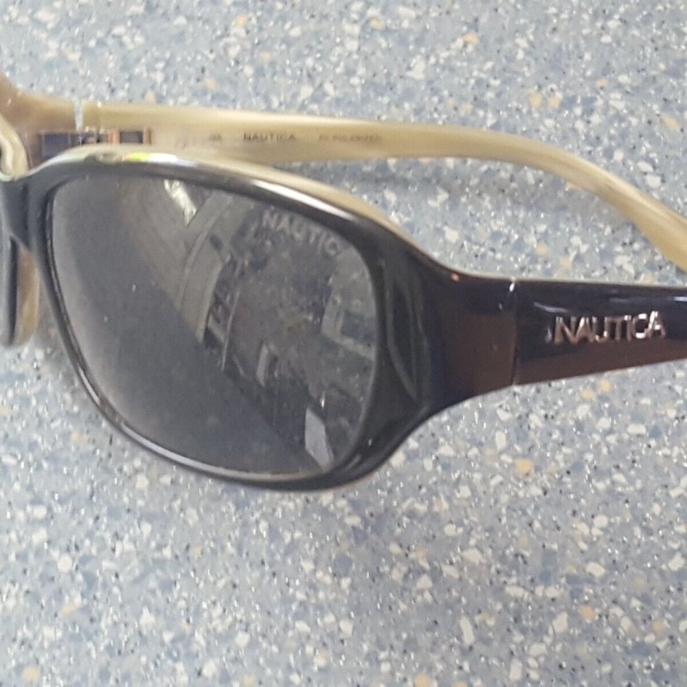 Nautica Sunglasses Escapade style, Black Lined, Polarized,  Sport Wrap Designer